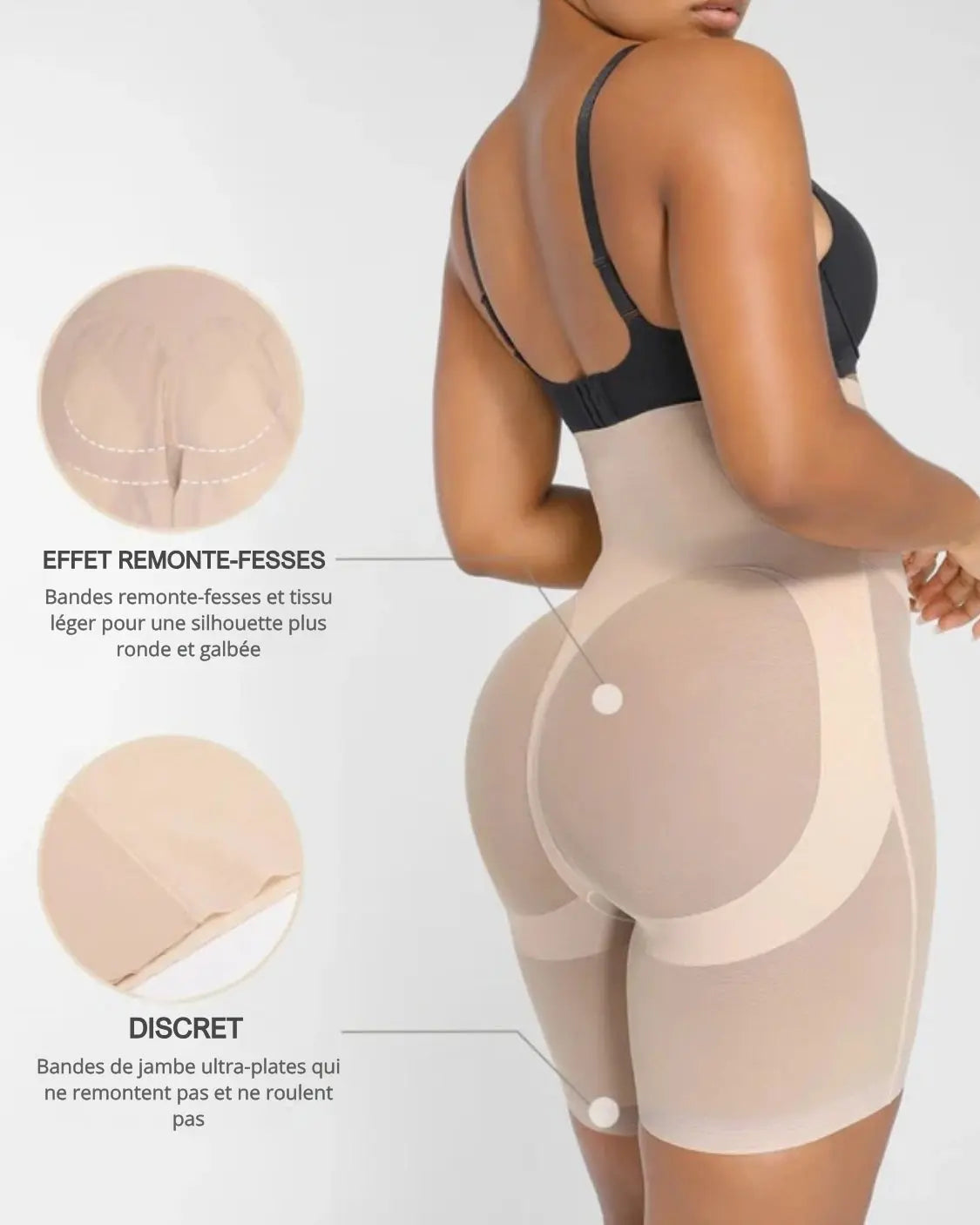 Shorty Gainant Invisible — Ventre Plat & Fesses Galbées